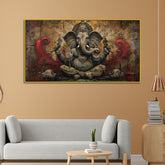 Lord Ganesha Vintage Wall Art – Perfect for Spiritual Corners